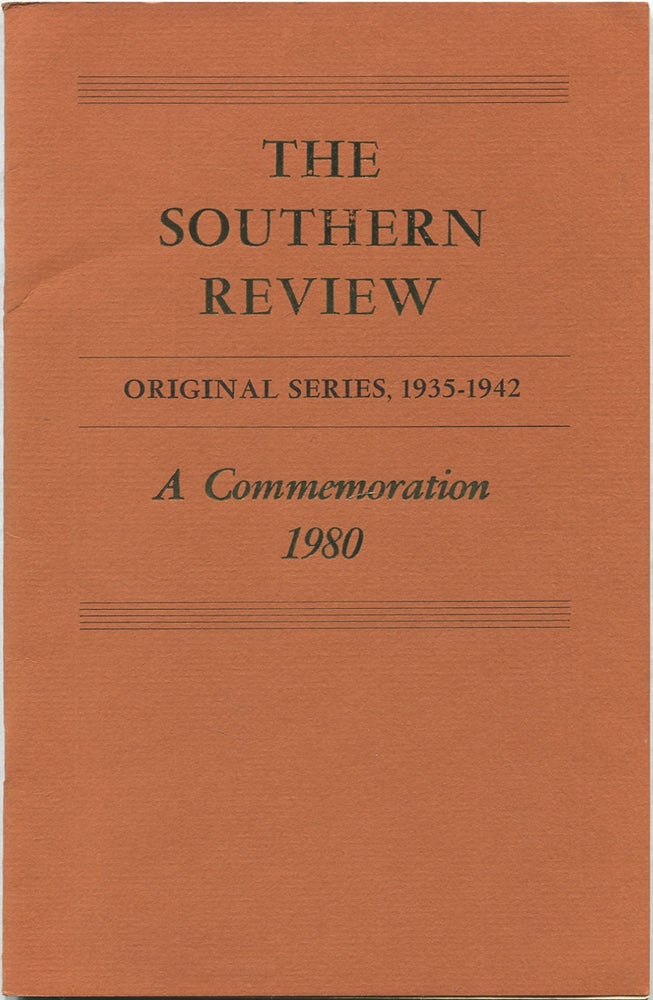 Item #429950 The Southern Review Original Series, 1935-1942. A Commemoration 1980