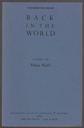 Item #430295 Back in the World. Tobias WOLFF