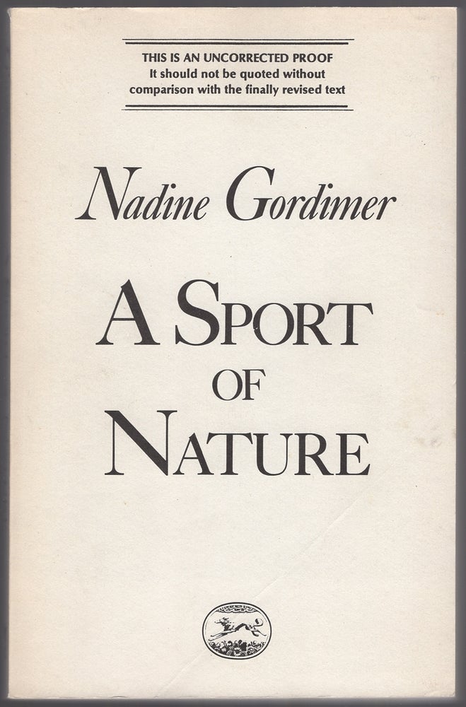 Item #430322 A Sport of Nature. Nadine GORDIMER.
