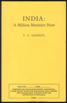 Item #430397 India: A Million Mutinies Now. V. S. NAIPAUL