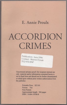 Item #430595 Accordion Crimes. E. Annie PROULX