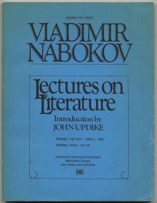 Item #431016 Lectures on Literature. Vladimir NABOKOV