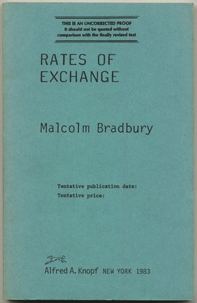 Item #431026 Rates of Exchange. Malcolm BRADBURY
