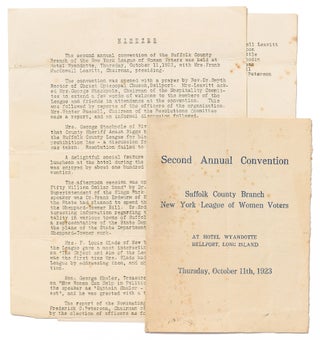 Item #431257 [Archive]: Suffolk County Branch of the League of Women Voters 2nd Annual Convention