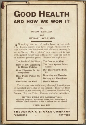 Item #431630 Good Health and How We Won It: With an Account of the New Hygiene. Upton SINCLAIR,...