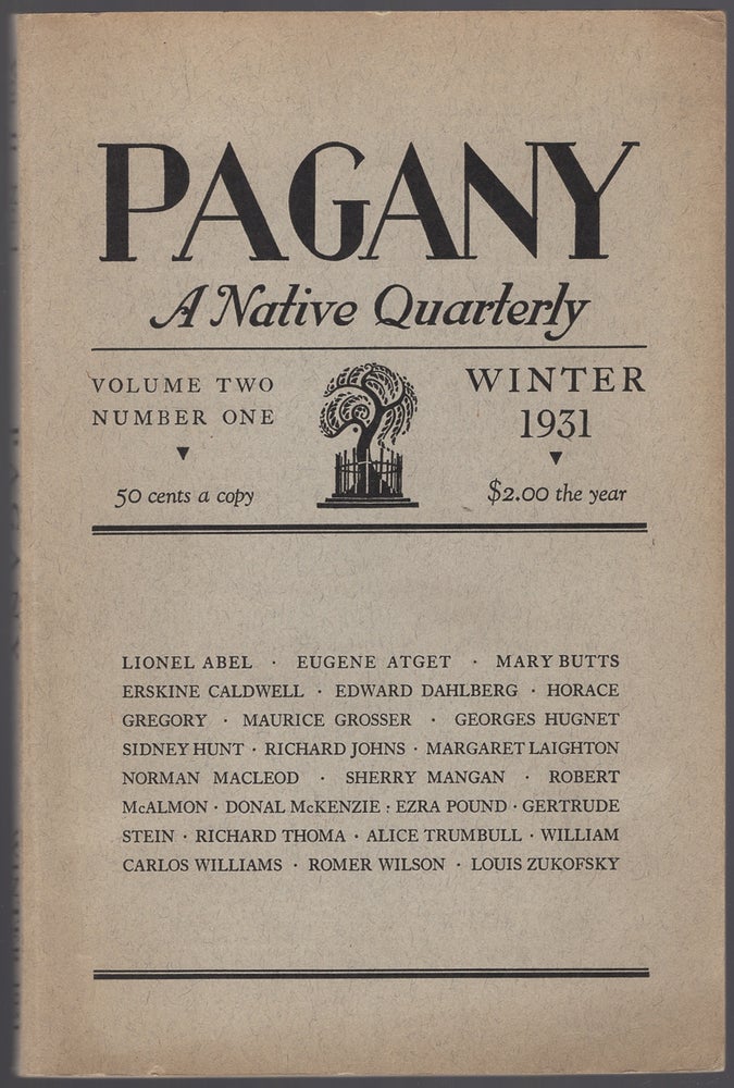 Item #431652 Pagany: A Native Quarterly - Vol. 2, No. 1, Winter 1931