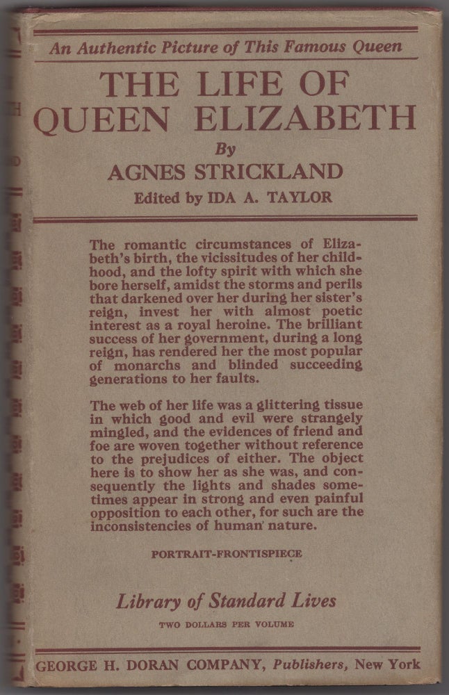 Item #431667 The Life of Queen Elizabeth. Agnes STRICKLAND.