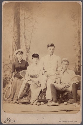 Item #431684 Cabinet Card of Four Players in Tennis Togs