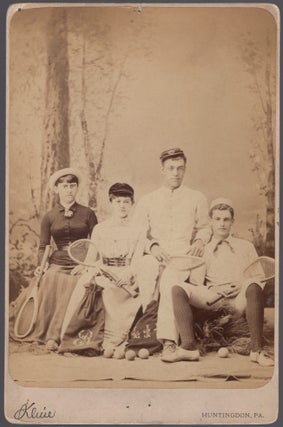 Item #431684 Cabinet Card of Four Players in Tennis Togs