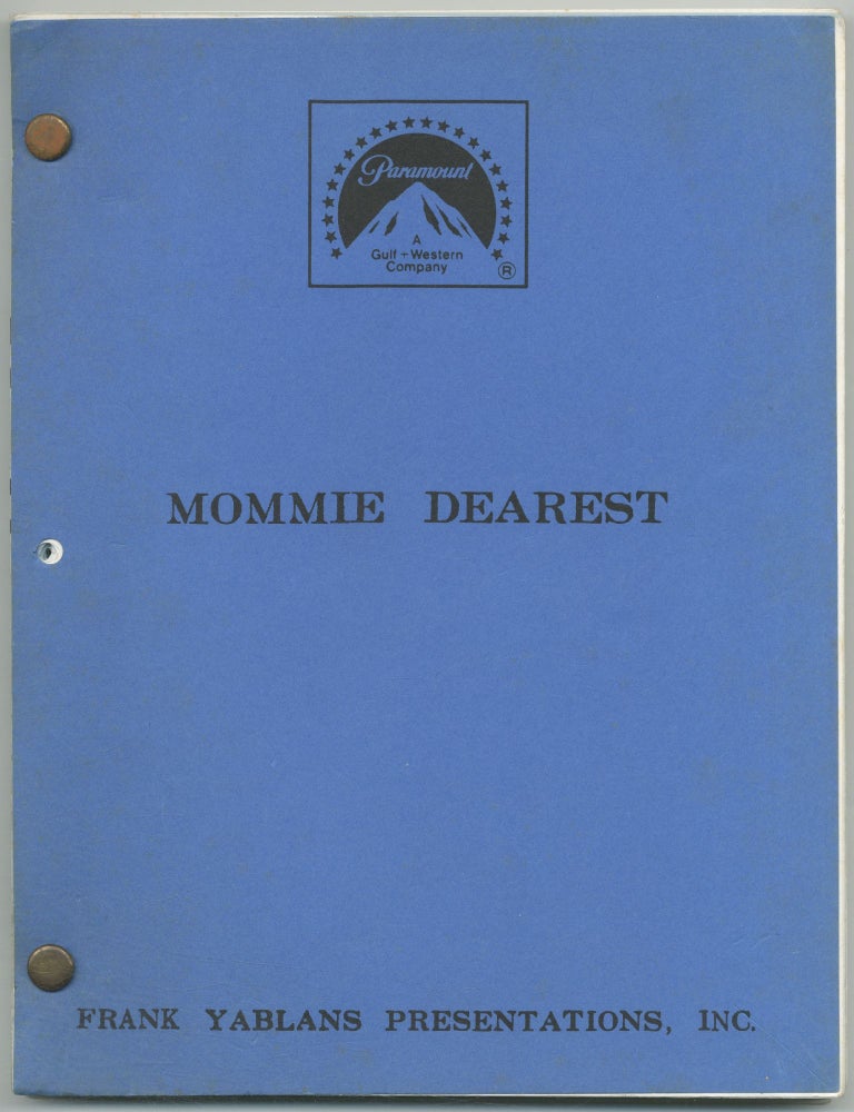 Item #431731 [Screenplay]: Mommie Dearest. Frank YABLANS, Frank Perry, Abraham Polonsky.