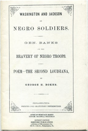 Item #432281 General Washington and General Jackson on Negro Soldiers