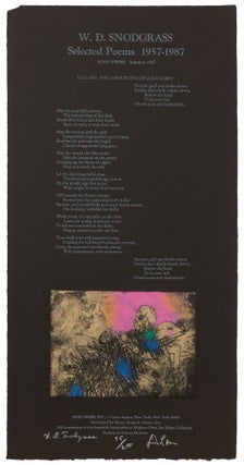 Item #432618 [Broadside]: Selected Poems 1957-1987. Lullaby: The Comforting of Cock Robin. W. D....