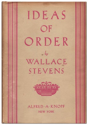 Item #432661 Ideas of Order. Wallace STEVENS