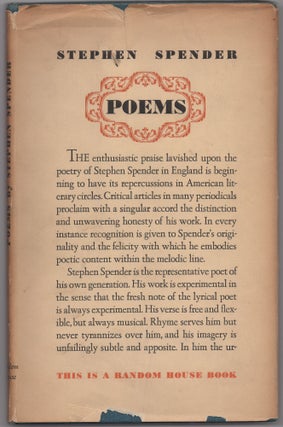 Item #433007 Poems by Stephen Spender. Stephen SPENDER