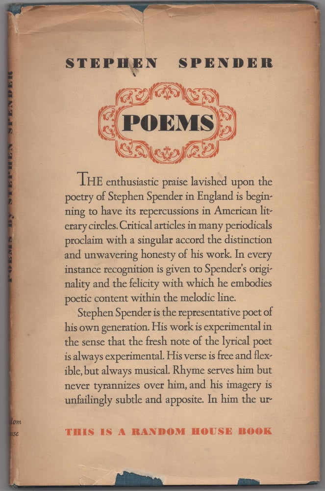 Item #433007 Poems by Stephen Spender. Stephen SPENDER.