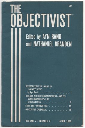Item #433082 The Objectivist. Volume 7, Number 4. Ayn RAND
