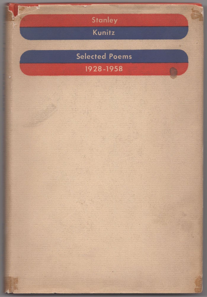 Item #433166 Selected Poems 1928-1958. Stanley KUNITZ.