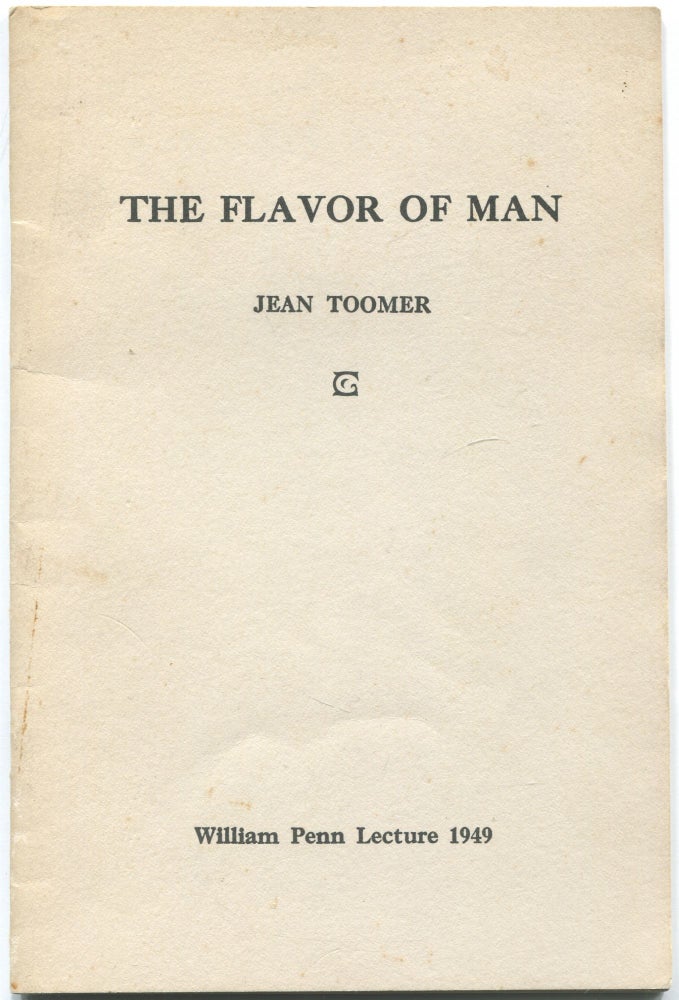 Item #433363 The Flavor of Man. Jean TOOMER.