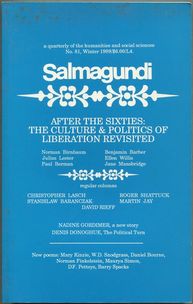 Item #433645 Salmagundi: A Quarterly of the Humanities & Social Sciences: Winter 1989. W. D. SNODGRASS.