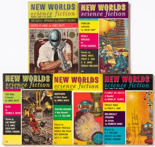 Item #433702 New Worlds Science Fiction 1-5 [Complete]. J. G. BALLARD, James White, Brian Aldiss,...