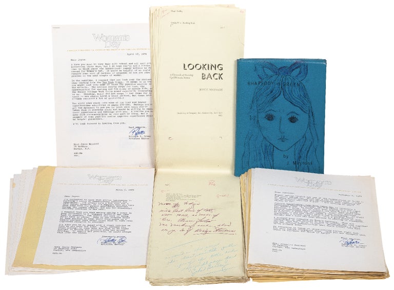 Item #434252 Small Archive Related to Her Early Writings including the Bound Manuscript of a Fable written when she was 13 and her Corrected Galleys of her first published book, "Looking Back: Growing Up Old in the Sixties" Joyce MAYNARD.