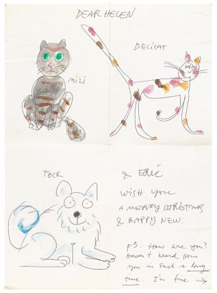 Item #434260 Large Hand Drawn Illustration with Pets. Eric CARLE