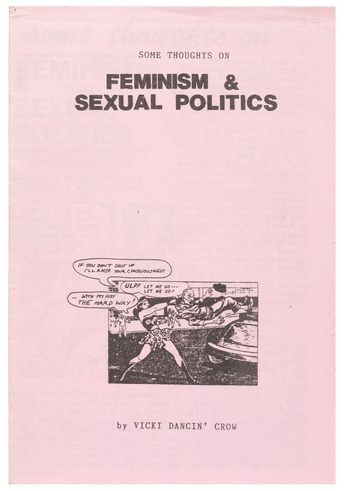Item #434298 Some Thoughts on Feminism & Sexual Politics. Vicki Dancin' CROW.