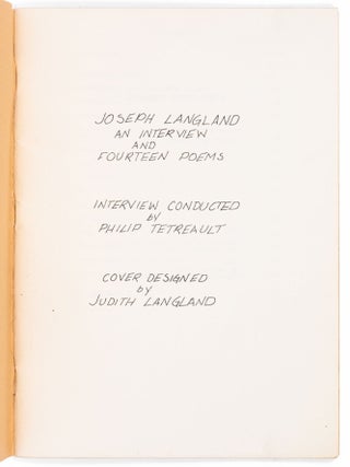 An Interview and Fourteen Poems