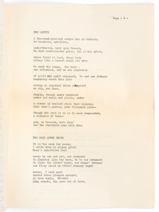 A Poetry Reading by Reverend Daniel Berrigan. Philadelphia College of Art... April 26, 1966