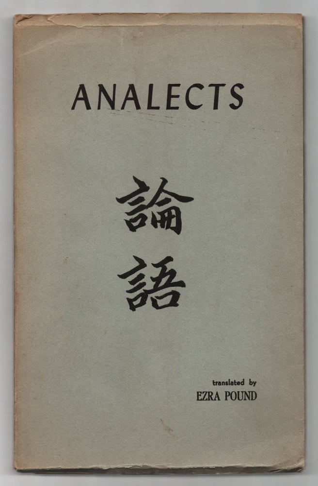 Item #436517 Confucian Analects. Ezra POUND.