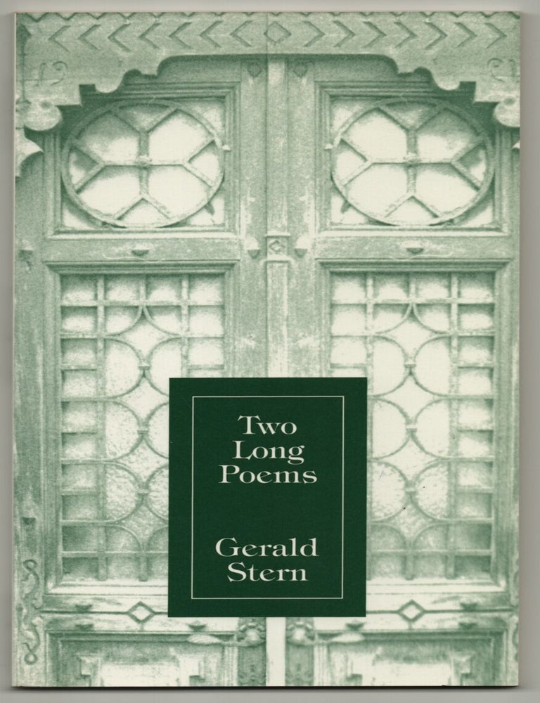 Item #437158 Two Long Poems. Gerald STERN.