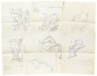 Item #437924 Maps of American States Drawn by a Teenage Girl from New Jersey, circa 1875....