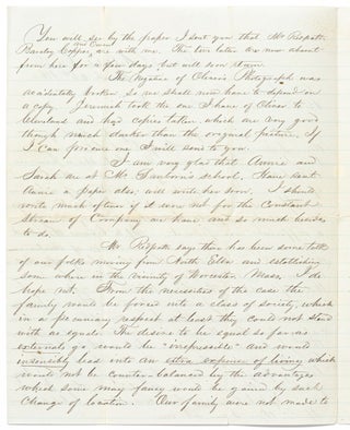 Autograph Letter Signed to his Mother, Siblings, and Cousins, about the Death of his Sister Martha