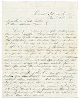 Item #438057 Autograph Letter Signed to his Mother, Siblings, and Cousins, about the Death of his...