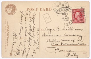 Postcard to Edgar Williams, Brother of William Carlos Williams
