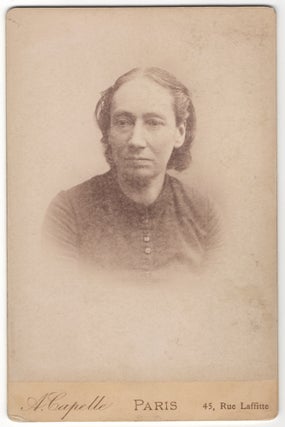 Item #438230 [Photograph]: Cabinet Card of Louise Michel. Louise MICHEL
