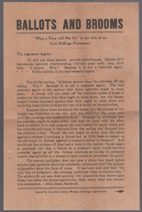 Item #438435 [Broadside]: "Ballots and Brooms" Alice Stone BLACKWELL