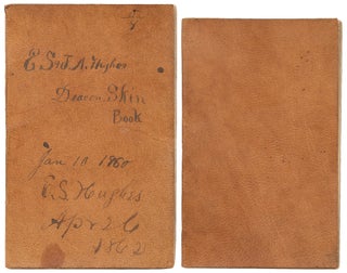 Item #438581 [Pocket ledger, handwritten cover title]: E.S. & J.A. Hughes. Deacon Skin Book. Jan....
