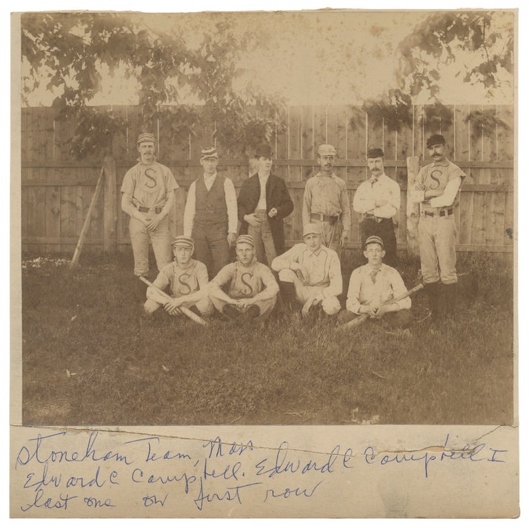 Item #438616 [Photograph]: Stoneham, Massachusetts Baseball Team. Edward C. CAMPBELL.