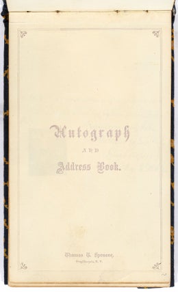 Autograph Album kept by a Member of the First Class of Vassar College