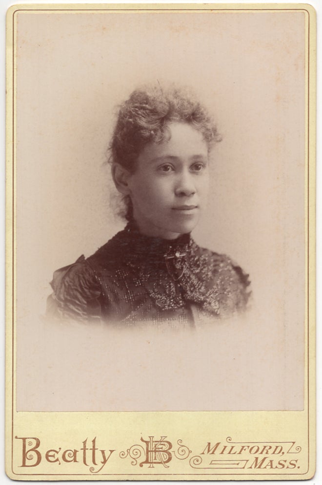 Item #438695 [Cabinet card]: Portrait of a Millford, Massachusetts African-American Woman