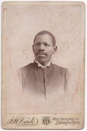 Item #438697 [Cabinet card]: Portrait of an Emporia, Kansas African-American Man