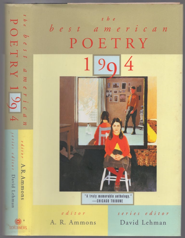 Item #439216 The Best American Poetry 1994. A. R. AMMONS, David Lehman.