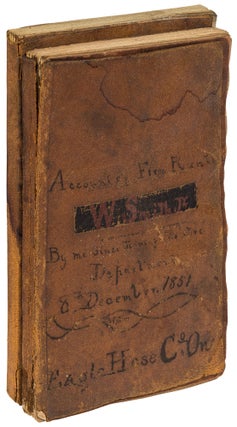 Item #440289 Two Manuscript Journals kept by a New York City Fireman, 1851-58. Walter SMITH, Jr