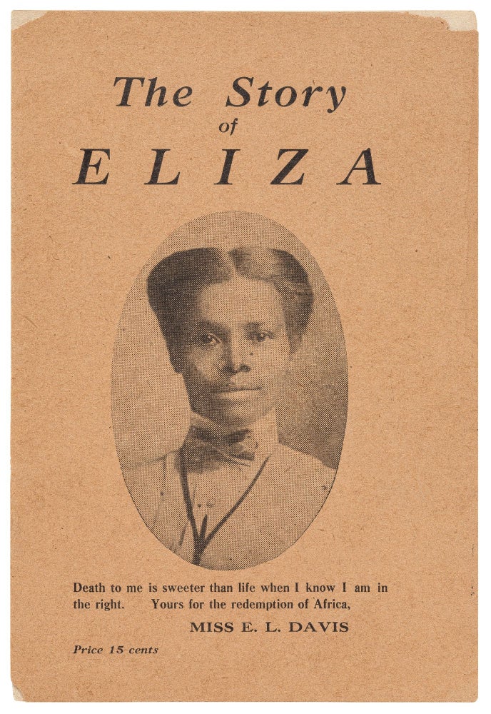 Item #440440 The Story of Eliza. E. L. DAVIS.