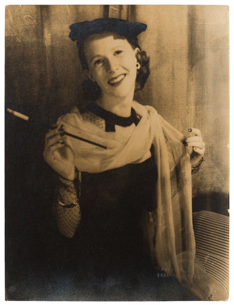 Portrait photograph of Julie Harris with cigarette holder. Carl VAN VECHTEN, Julie Harris.