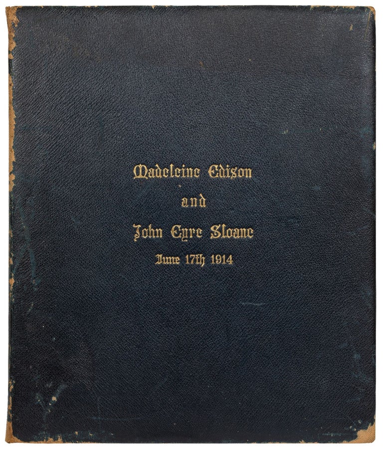 Item #441610 [Archive]: Two Scrapbooks from the wedding of Madeleine Edison and John Eyre Sloane. Madeleine EDISON, Thomas A.