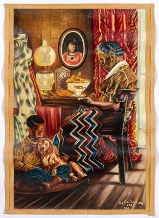 [Original Paintings] A Suite of 13 Portraits of African-Americans from Harlem, late 1950s