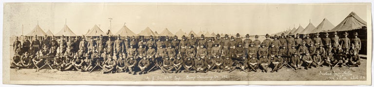 Item #443295 [Panoramic Photograph]: M[achine] G[un] Co. 29th Inf. Camp Benning, Ga. 1921.