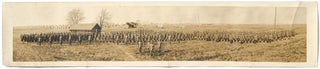 Item #443296 [Panoramic Photograph]: 1st Machine Gun Bn. Major Winn. Camp Hills 1917